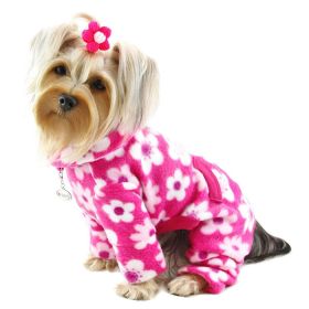 Full Blossom Fleece Turtleneck Pajamas (size: XL)