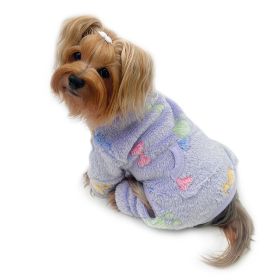 Ultra Plush Colorful Bones/Paws Turtleneck Pajamas (size: XL)