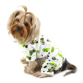 Playful Dinosaur Flannel Pajamas (size: S)