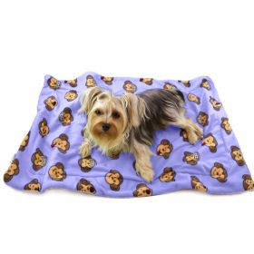 Silly Monkey Ultra-Plush Blanket (Color: Lavender, size: L)