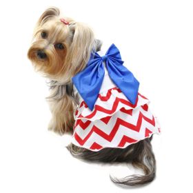 Patriotic Red/White/Blue Large Bow Sundress (size: S)