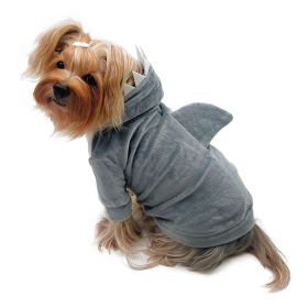 Ultra Plush Shark Hoodie with Fin & Teeth (size: S)