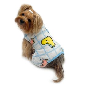 Ultra Plush Colorful Dinosaurs Front Sleeveless Pajamas (size: M)
